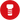 A simple icon of a socket screw in white on a red background