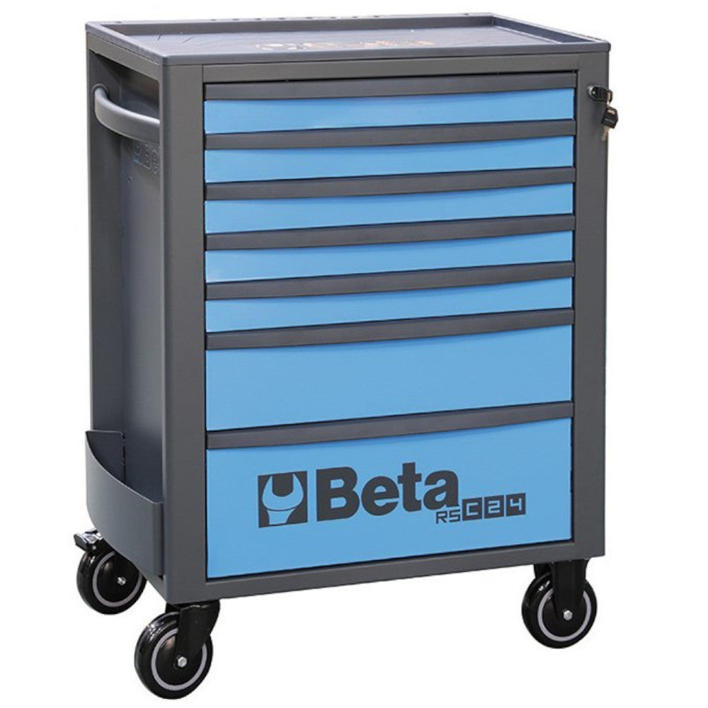 Beta 024004076 RSC24/7 Roller Cabinet in Blue, 7 drawers