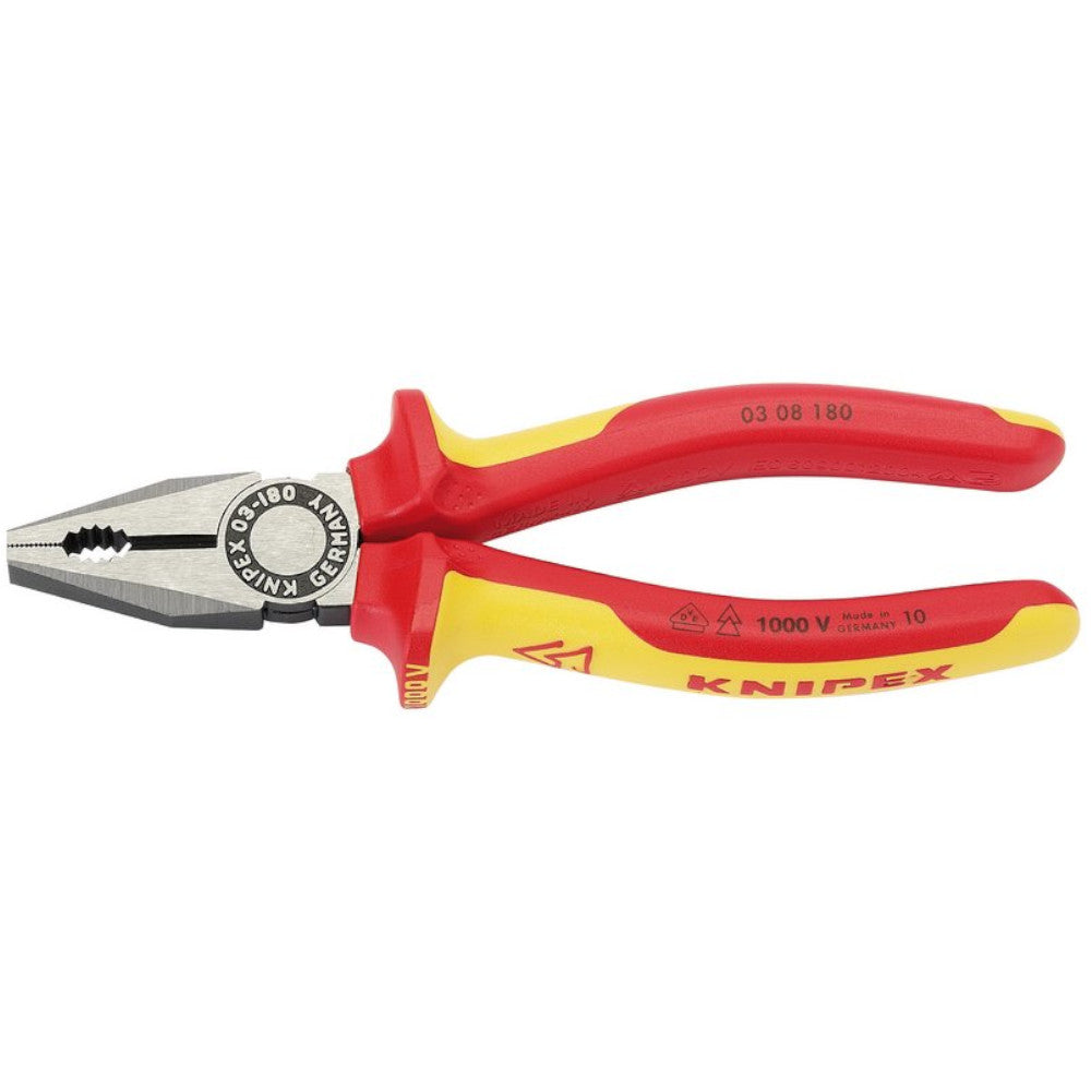 Knipex 03 08 180 UKSBE VDE Fully Insuluated Combination pliers 180mm