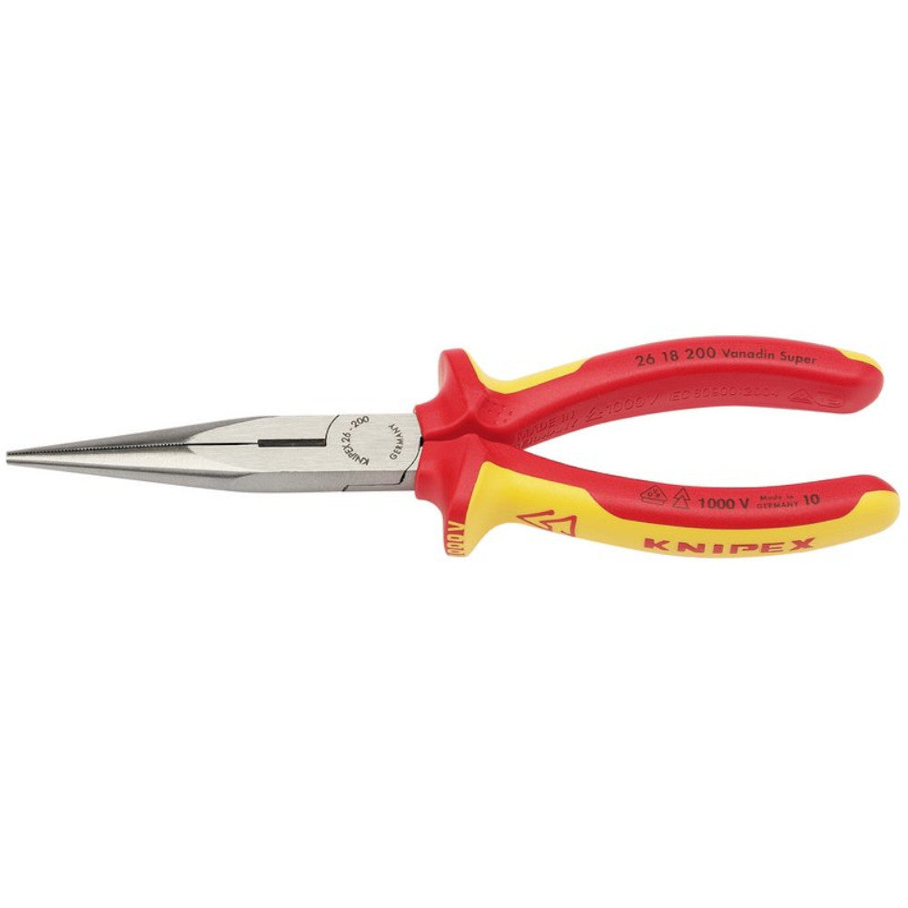 Knipex 26 18 200 UKSBE VDE Fully Insulated Long Nose Pliers 200mm