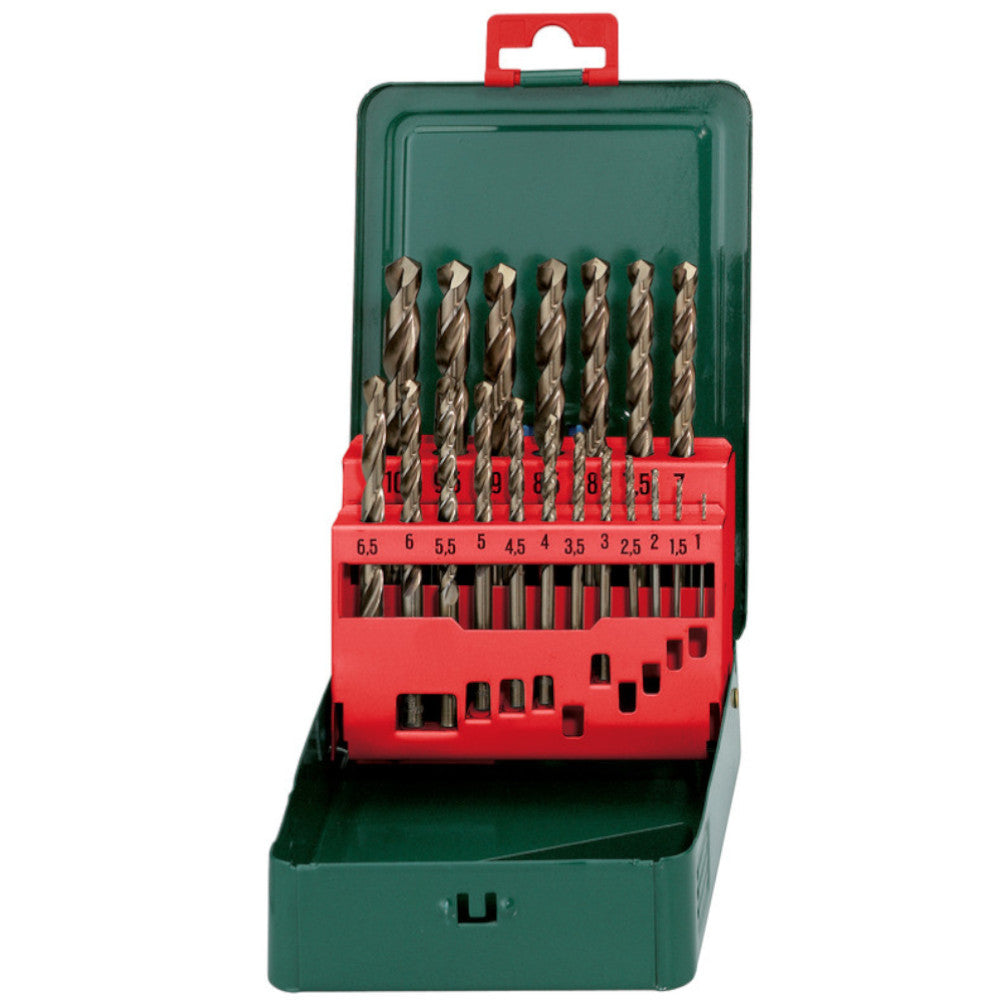 Metabo 627157000 HSS-Co Cobalt Drill Bit Set – 19 Pieces 1-10mm in Metal Storage Case from Electro South West Ltd, Bridgwater, Somerset