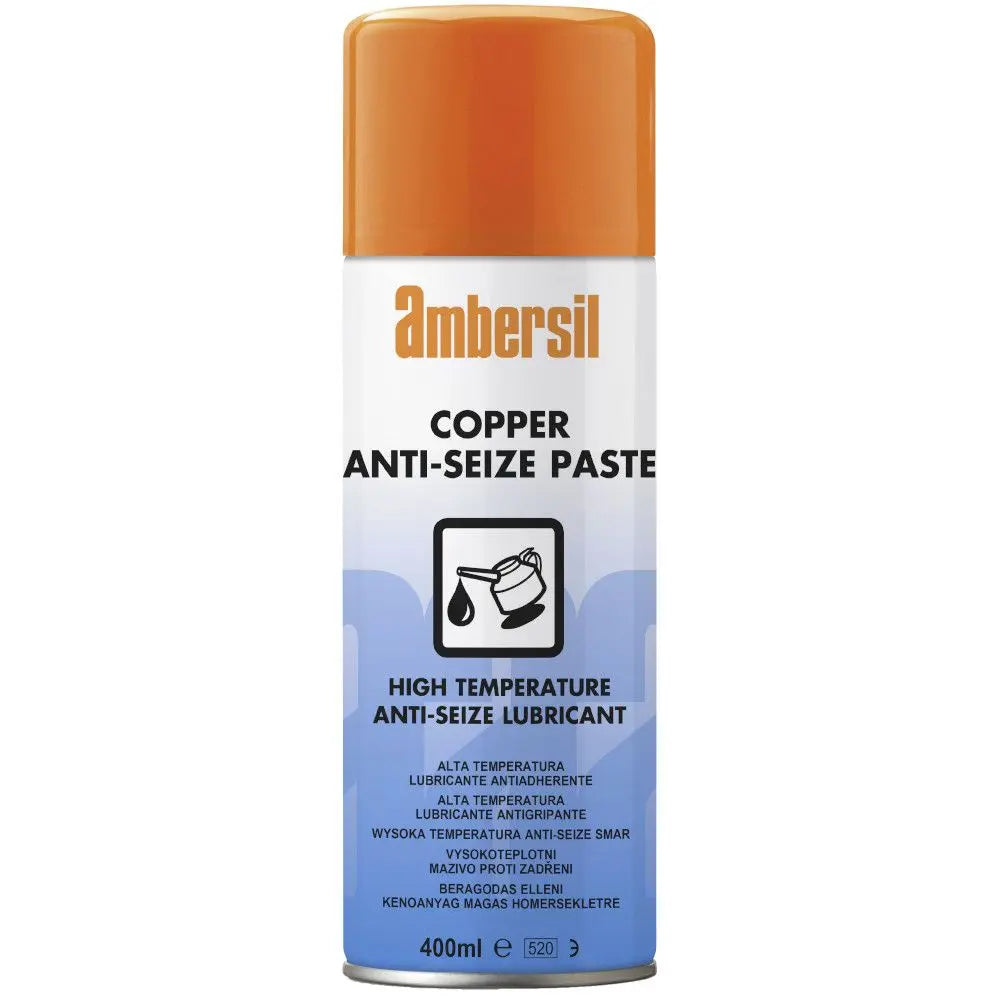 Ambersil 30303 Copper Anti-Seize Paste High-Temperature Lubricant for Metal Protection 400ml Ambersil