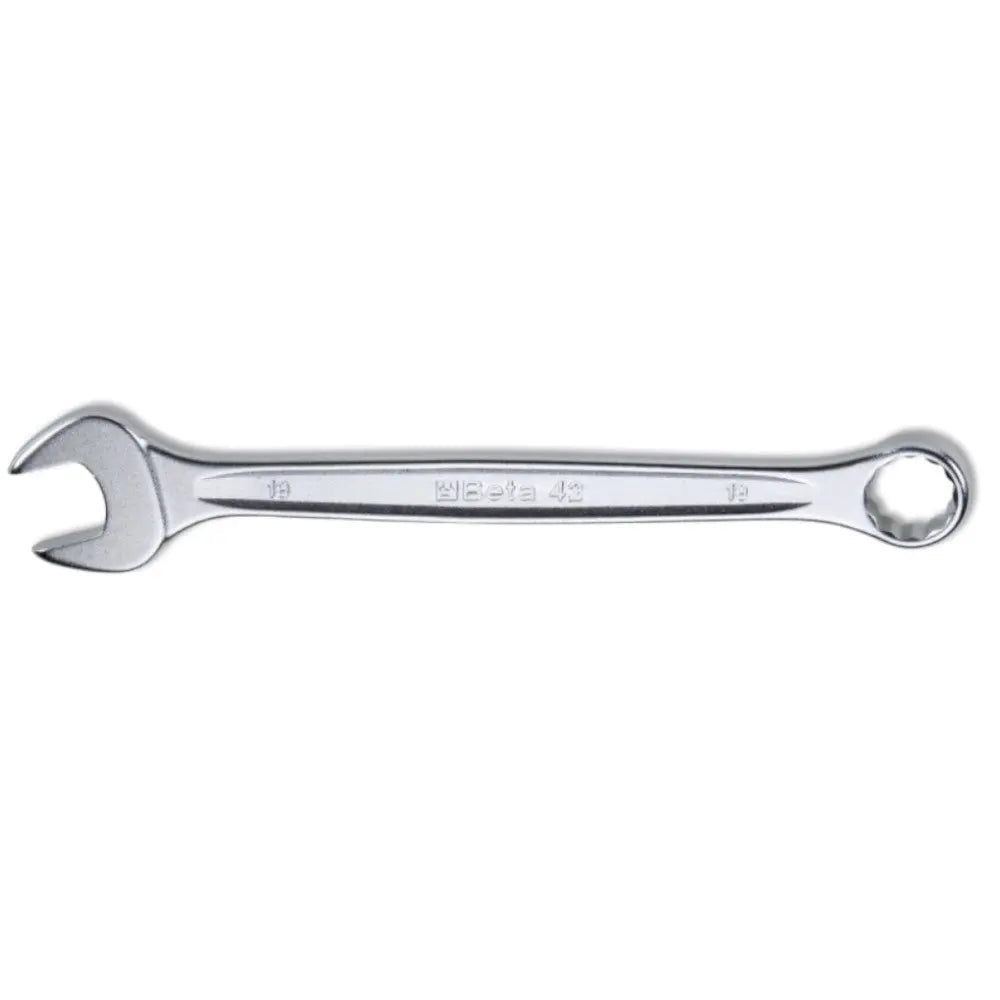 Beta 42 Metric Combination Spanner, Open & Offset Ring Ends, Chrome-plated Electro South West Ltd