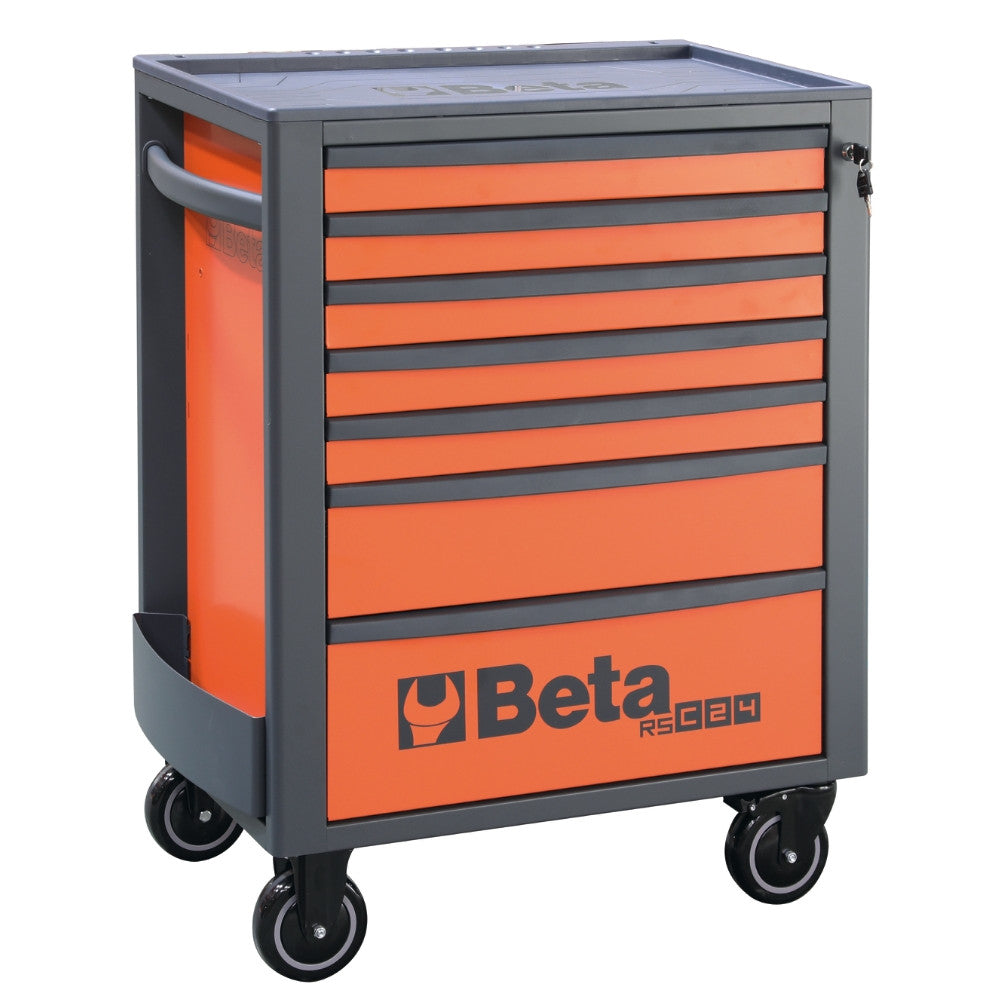 Beta RSC24/7 Mobile Roller Cab with 7 Drawers in Orange