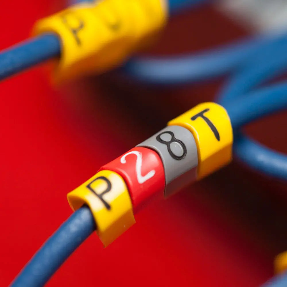 Cable Markers PA2 (Size D) Numbers 0-9 Colour Coded Packs of 100 Electro South West Ltd