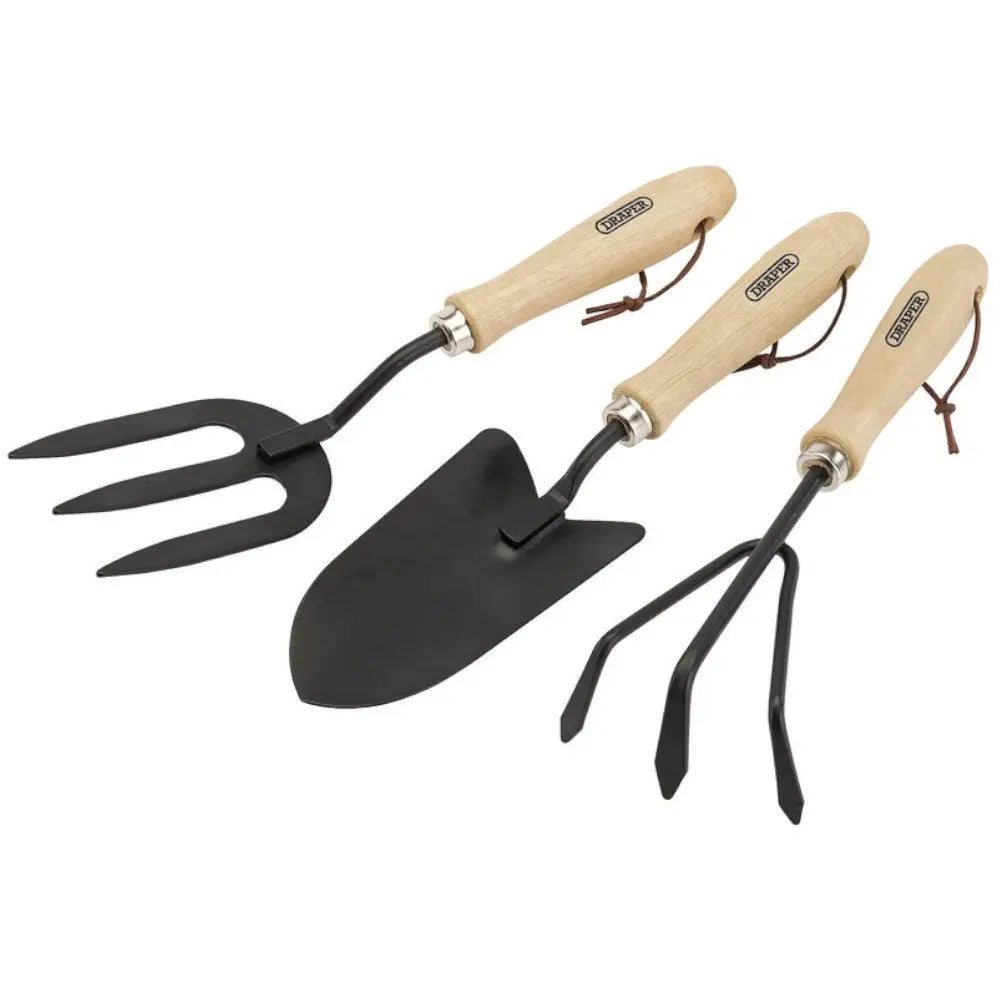 Draper 83993 Carbon Steel Hand Fork, Cultivator and Trowel with Hardwood Handles Electro South West Ltd