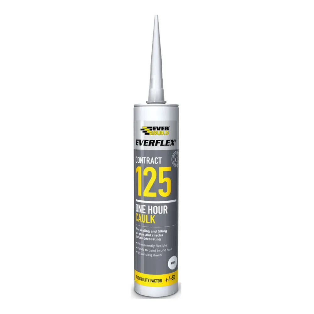 Everbuild® Everflex® 125 One Hour White Caulk 300ml Electro South West Ltd