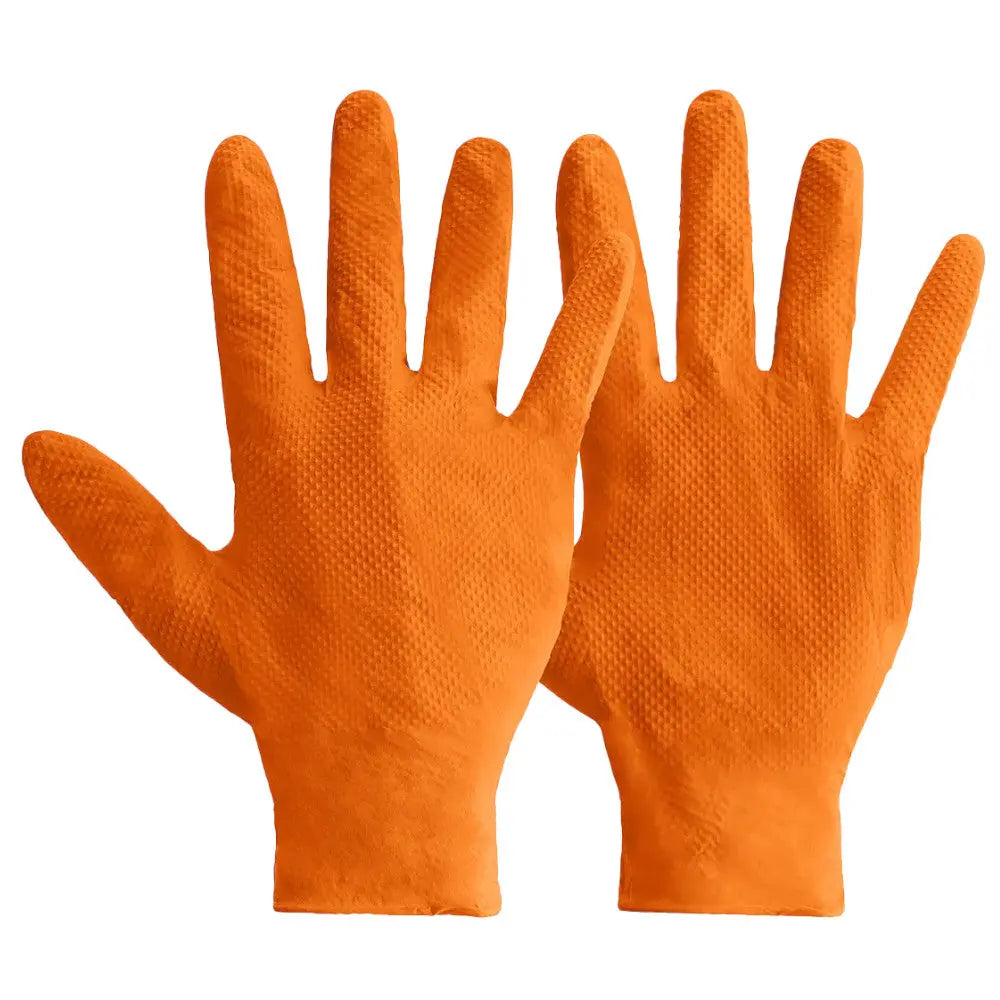 Orange Ideall® Diamond Grip Gloves - Box of 50 Electro South West Ltd