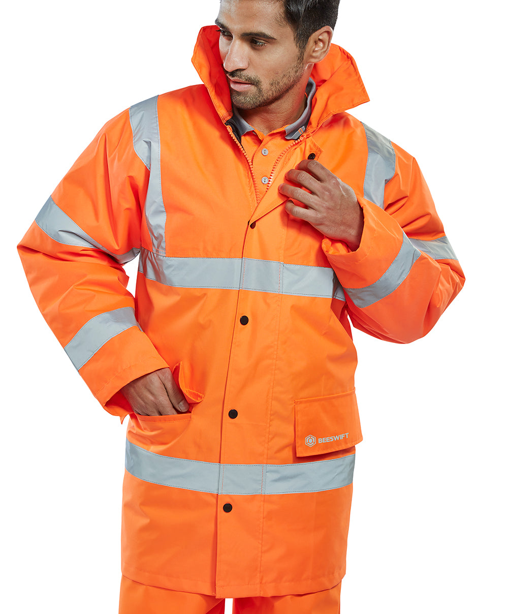 Orange Hi-Vis Motorway Jacket