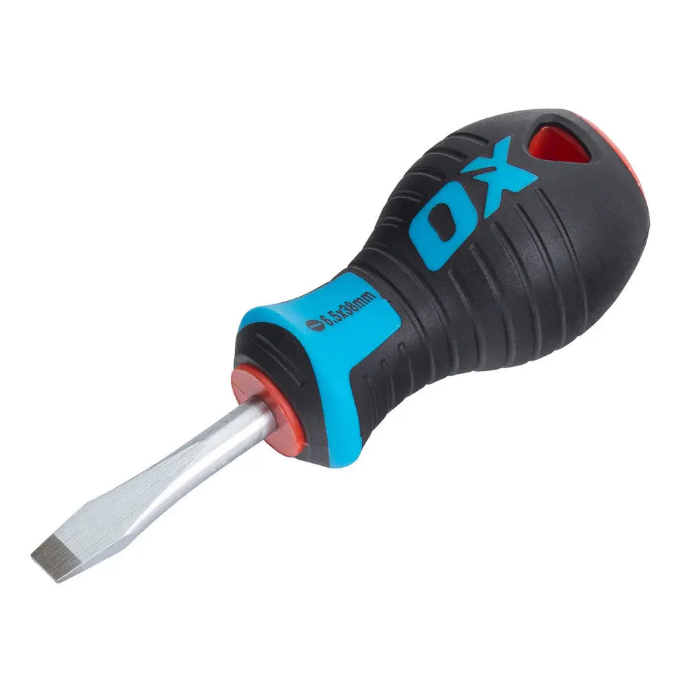 Ox P362338 Pro Slotted Flared Stubby Screwdriver 6.5x38mm Electro South West Ltd