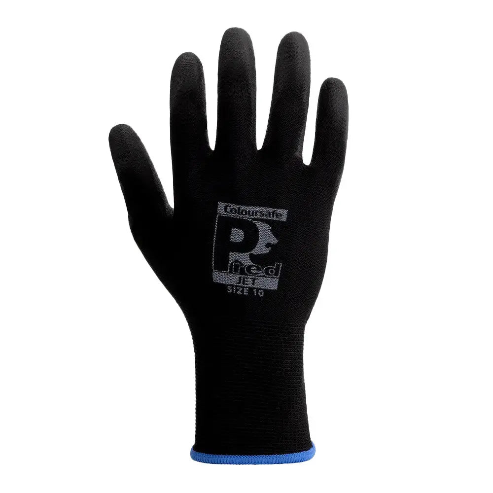 PRED JET (PUPL) Black General Handling Work Gloves Electro South West Ltd