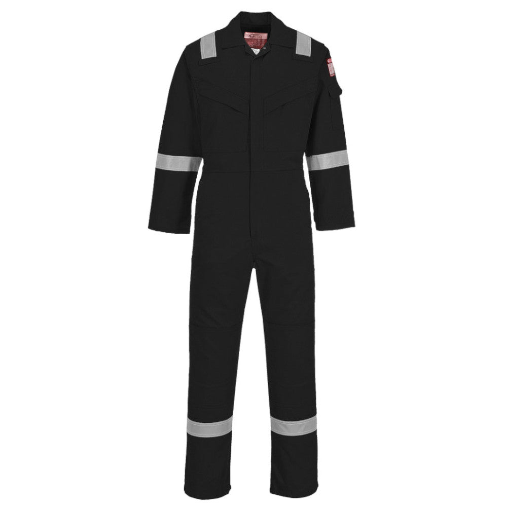 Portwest FR21 Bizflame Work Flame-Resistant Super Lightweight Anti-Static Coverall Navy