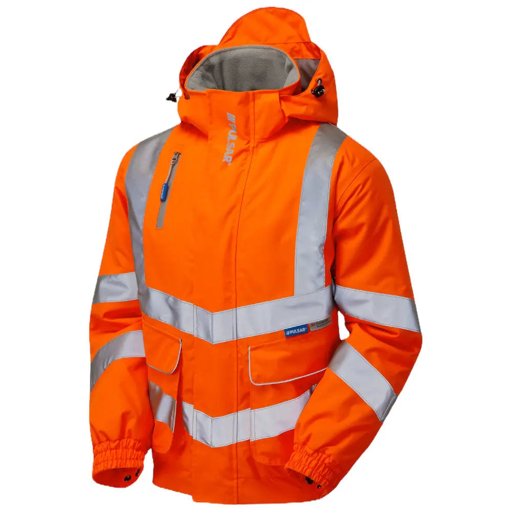 Pulsar® PR496 Protect High Viz Orange Padded Bomber Jacket Electro South West Ltd