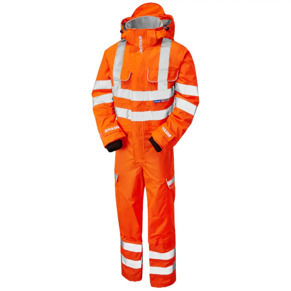 Pulsar® PR505 Protect High Viz Orange Mesh Lined Coverall Electro South West Ltd