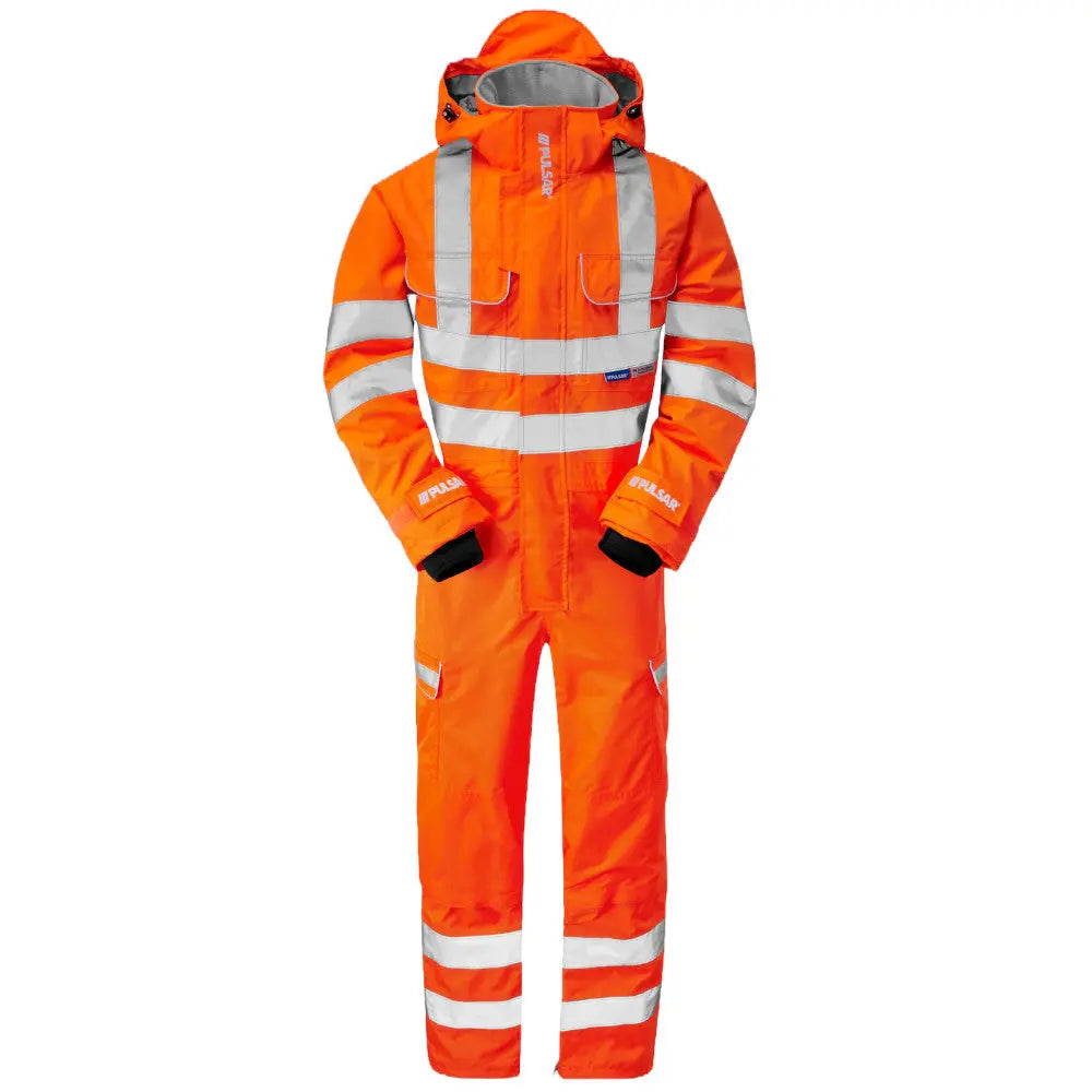 Pulsar® PR505 Protect High Viz Orange Mesh Lined Coverall Electro South West Ltd