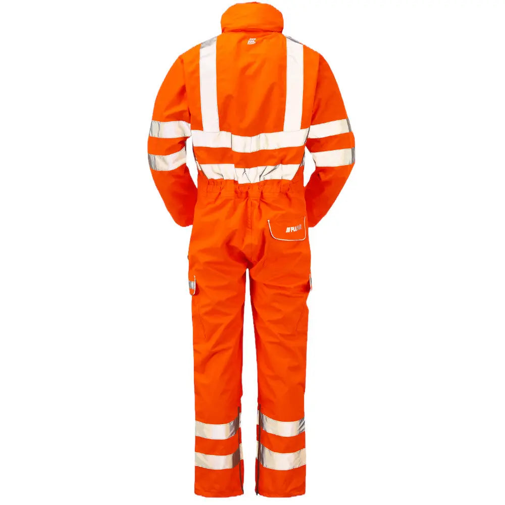 Pulsar® PR505 Protect High Viz Orange Mesh Lined Coverall Electro South West Ltd