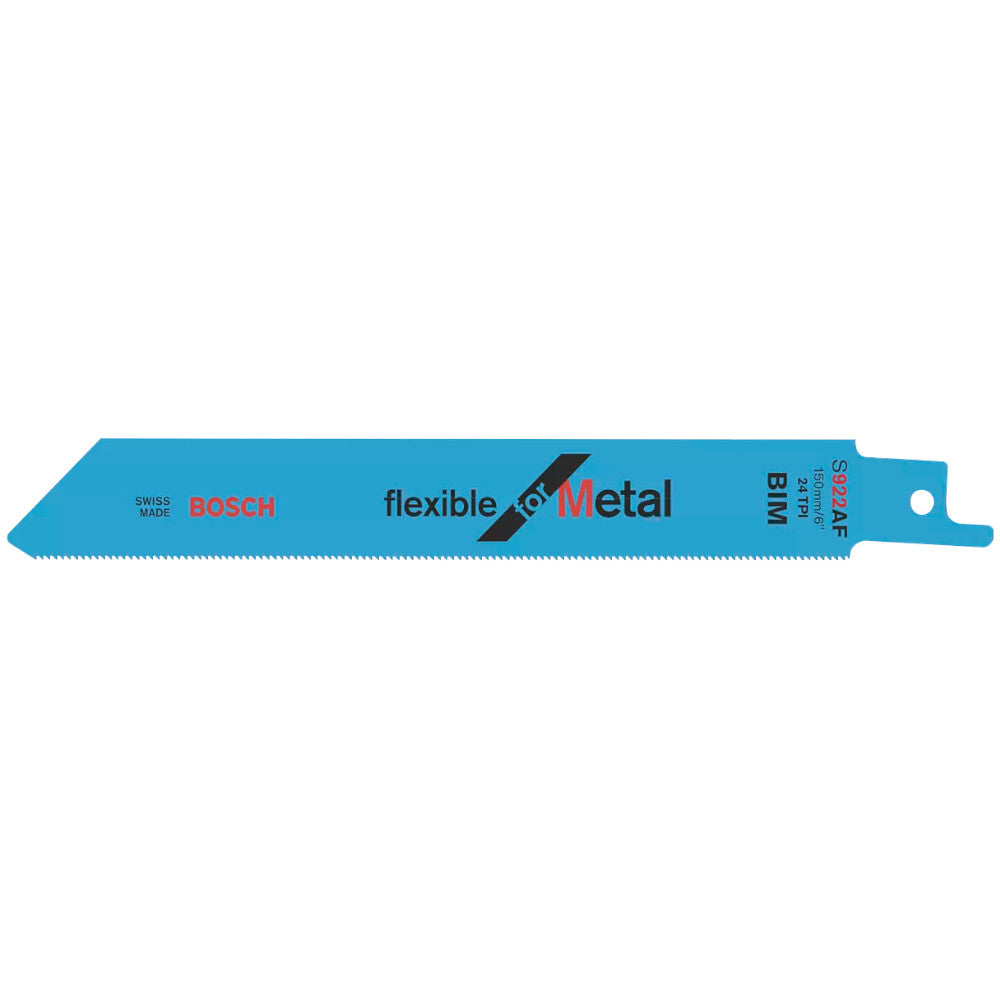 Bosch S922AF Reciprocating Saw Blades Flexible For Metal 6" / 150mm Pack of 5