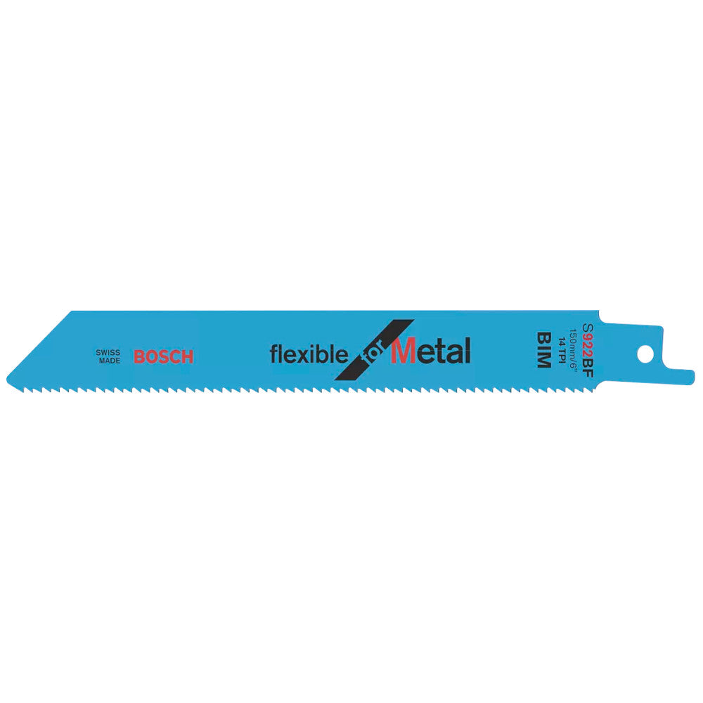 Bosch S922BF Reciprocating Saw Blades Flexible for Metal 6" / 150mm Pack of 5