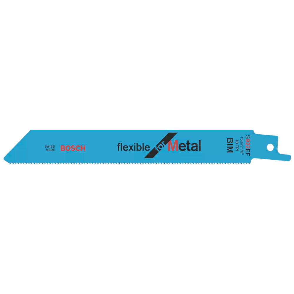 Bosch S922EF Reciprocating Saw Blades Flexible For Metal 6" / 150mm Pack of 5