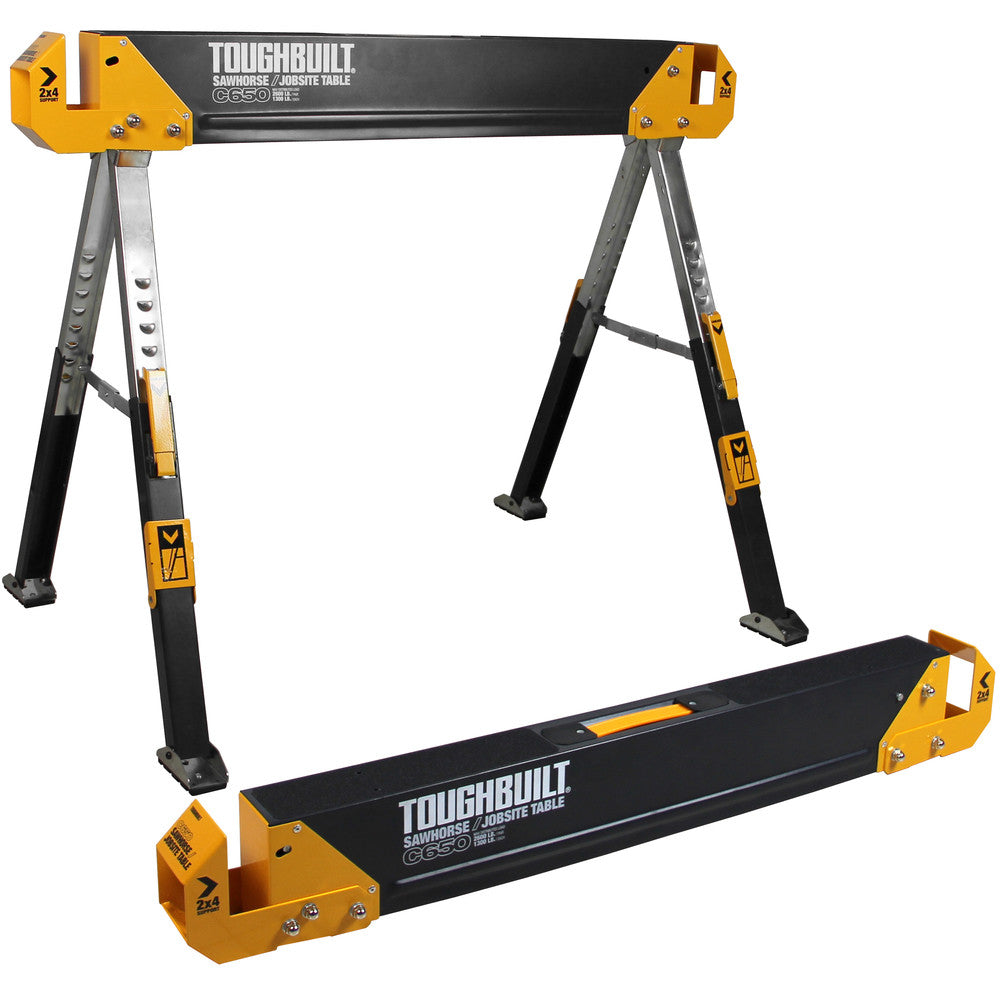 Toughbuilt C650 Sawhorse / Jobsite Table Twin Pack TB-C650-2 - Electro South West Ltd