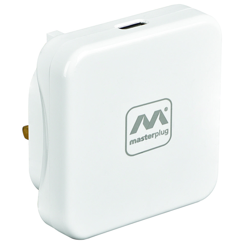 Masterplug USB A + C Fast Charger 20W, Ideal For Mobile Phones USBPLGC20W