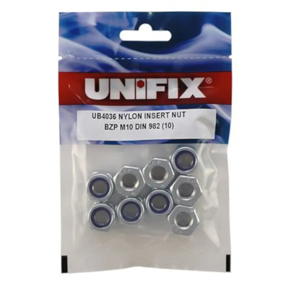 Unifix Metric Nylon Insert Nuts Class 8 DIN 982 Type P BZP in Handy Retail Packs Electro South West Ltd