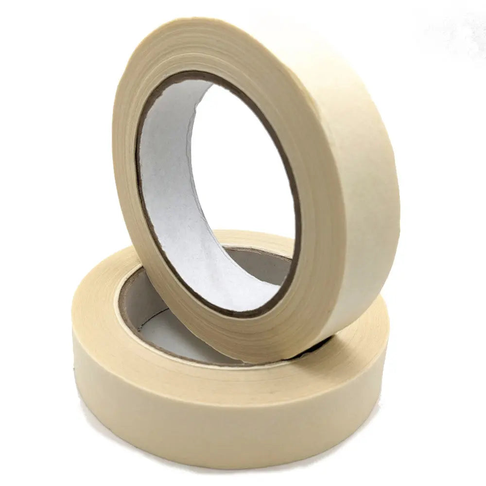 White Masking Tape - Available in 25mm, 50mm, and 75mm Wide on a 50m Roll Electro South West Ltd