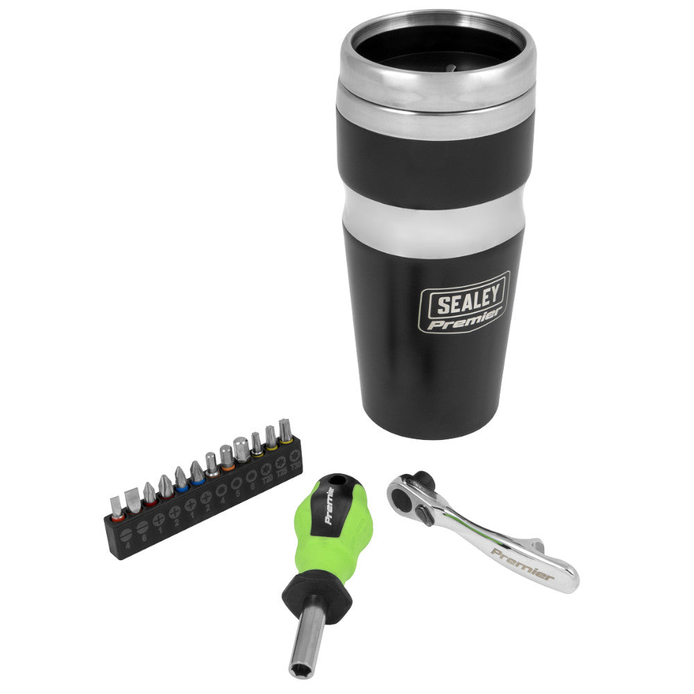 Sealey CCP22 Premier Travel Mug with Tool Kit