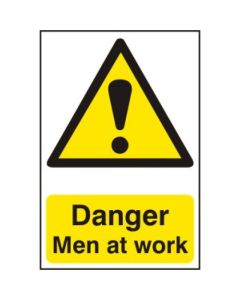 DANGER MEN AT WORK 400x600mm PVC SIGN
