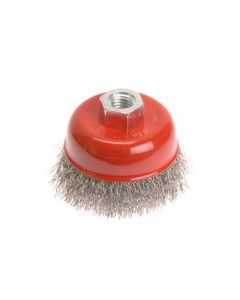 80mm M14 CRIMPED CUP BRUSH STAINLESS STEEL CRIMPED WIRE