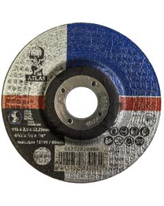 Metal Cutting Discs 115x3.0x22.23mm (41/2"x1/8"x7/8") Depressed Centre
