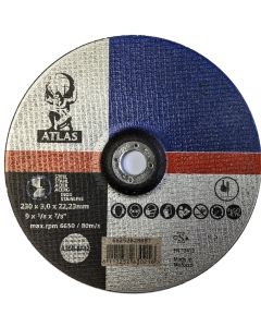 Metal Cutting Disc 230x3x22.23mm (9"x1/8"x7/8") - Depressed