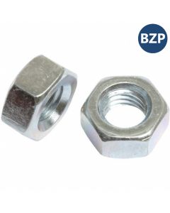 Image of a zinc plated full nut